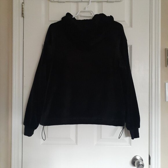 Anthropologie Sunday In Brooklyn Women's S Kelyn Cozy Black Hooded Pullover - Picture 3 of 11